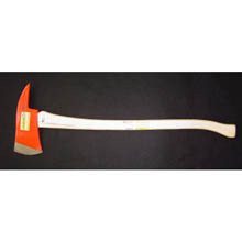 Council Tool Pickhead Fireman's axe with a 32" curved hickory handle.