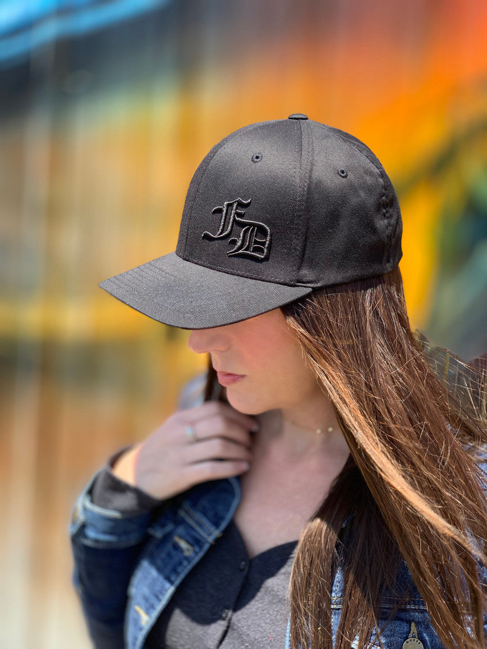 FD old english baseball hat black