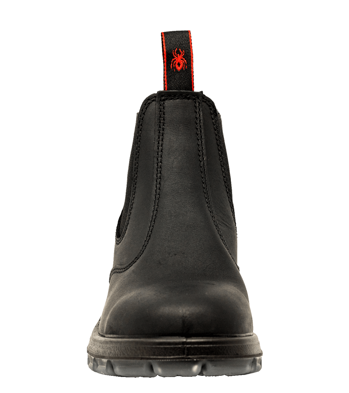 Redback Easy Escape Slip-On Black Leather Steel Toe Station Boot - AUSTRALIAN SIZES