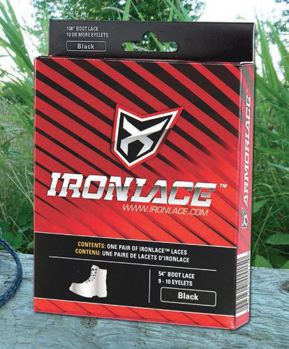 Ironlace 72" Black Boot Laces